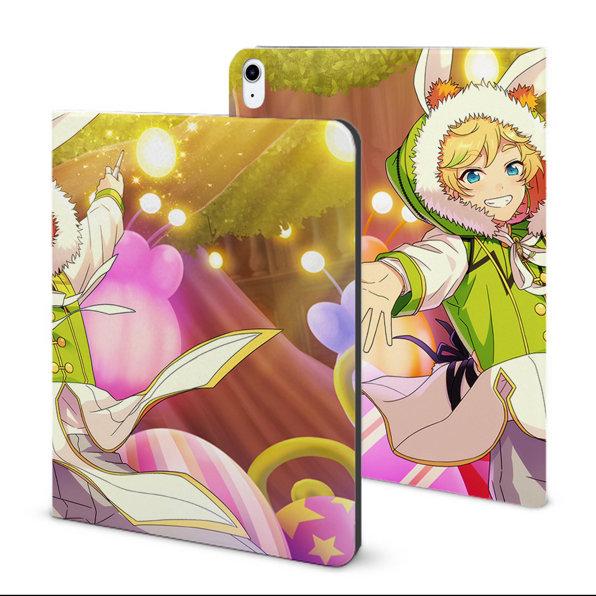 （画像用） あんさんぶるスターズ! Ensemble Stars IPad ケース ブック型 PUレザー TPU 耐衝撃 軽量 薄型 ペン収納なし 全面保護 IPad 各モデル対応